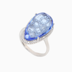 серебряное кольцо с цирконом  59403548